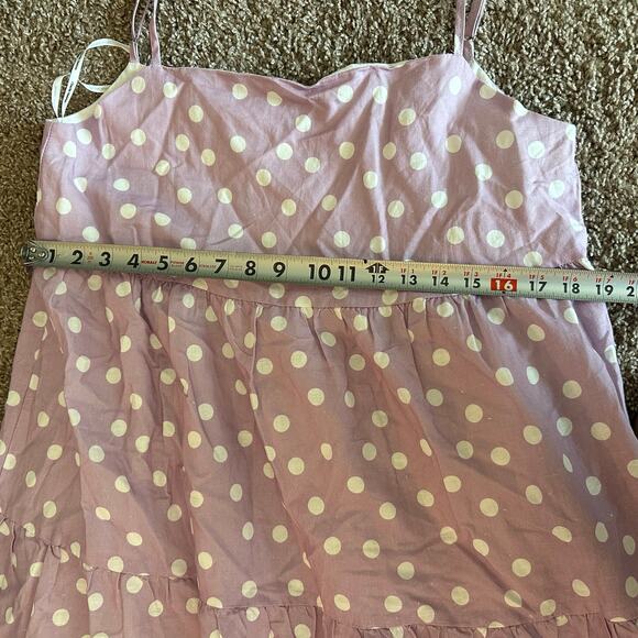 Charlie Holiday Anthropologie Purple Polka Dot, Linen, Summer Maxi Dress NWT-8 - Picture 12 of 13